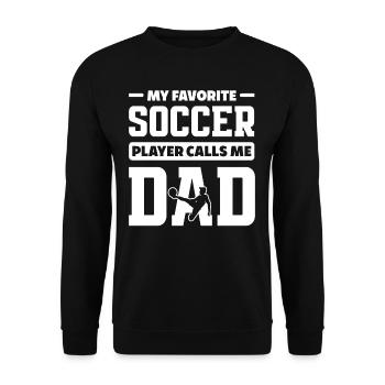 Fußball Papa - Unisex Pullover - Schwarz - Vorne - Alina (178cm) & Michal (187cm)