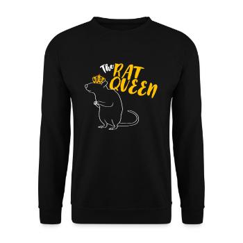 The Rat Queen The Rat Queen Rat Lover - Unisex Sweatshirt - black - Front - Alina (178cm) & Michal (187cm)