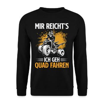 Mir Reicht's Ich Geh Quad Fahren Quadfahrer - Unisex Pullover - Schwarz - Vorne - Alina (178cm) & Michal (187cm)