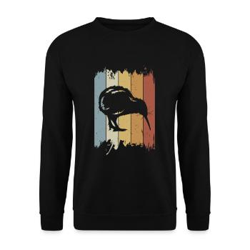 Kiwi oiseau vintage kiwi oiseau amateur vintage - Sweat-shirt Unisexe - noir - Devant - Alina (178cm) & Michal (187cm)