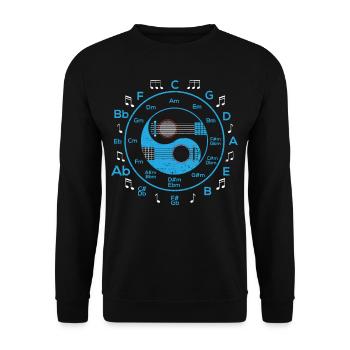 Guitar Chords Acoustic Guitar Musicians Guitarist - Unisex Sweatshirt - black - Front - Alina (178cm) & Michal (187cm)