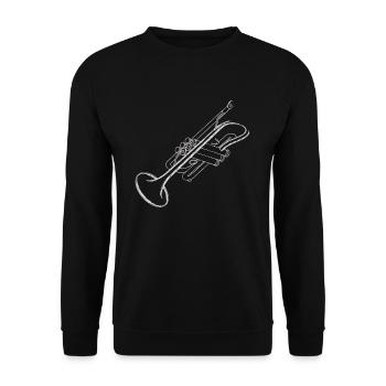 Trompette vintage pour musiciens de trompette - Sweat-shirt Unisexe - noir - Devant - Alina (178cm) & Michal (187cm)