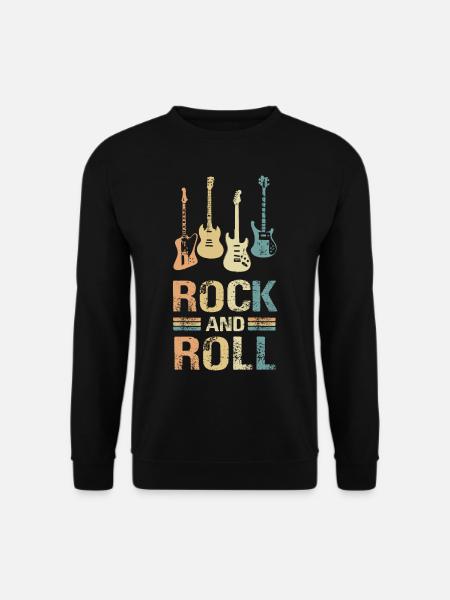 Guitare Rétro Style Rock Roll Pour les guitaristes - Sweat-shirt Unisexe - noir