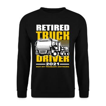 Camionneurs retraités 2021 - Sweat-shirt Unisexe - noir - Devant - Alina (178cm) & Michal (187cm)