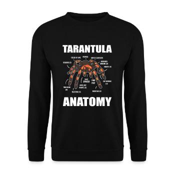 Wissenschaft Spinnen Vogelspinne Anatomie - Unisex Pullover - Schwarz - Vorne - Alina (178cm) & Michal (187cm)