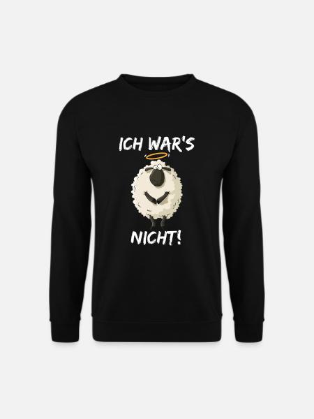 Ich wars nicht Schaf Heiligenschein Unschuldslamm - Unisex Pullover - Schwarz
