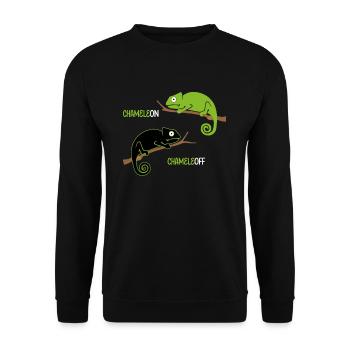 Chameleon Chameleoff - Unisex Sweatshirt - black - Front - Alina (178cm) & Michal (187cm)