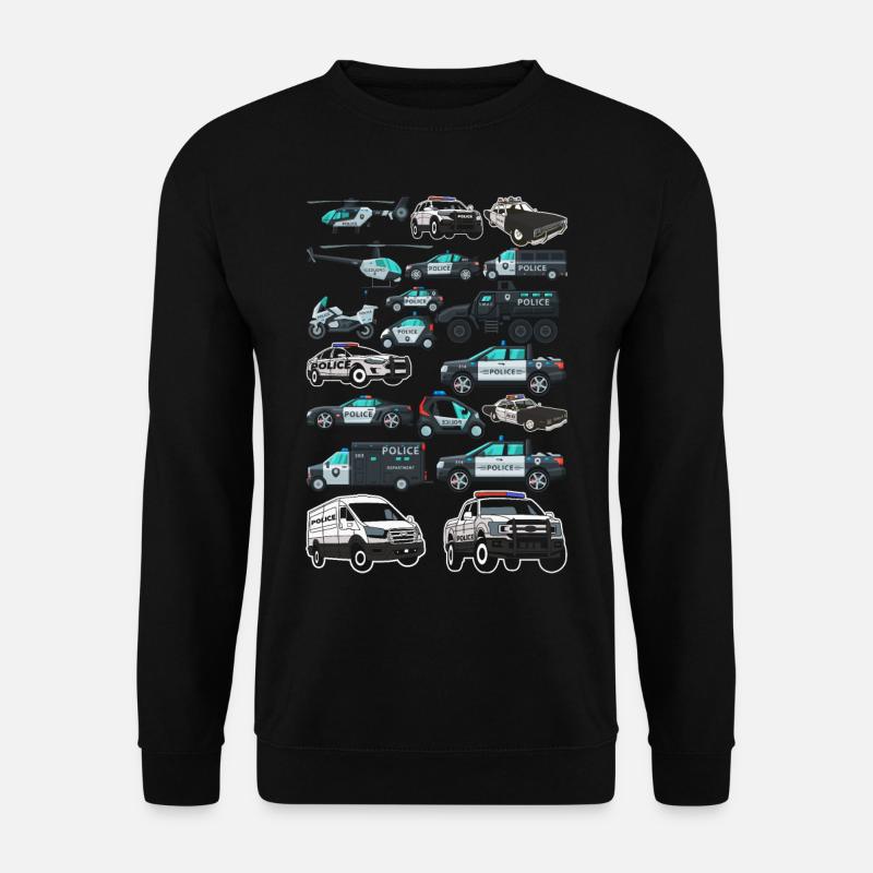 Polizeiwagen Polizei Notfall Einsatzfahrzeuge - Unisex Pullover - Schwarz