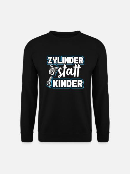 Zylinder statt Kinder - Unisex Pullover - Schwarz