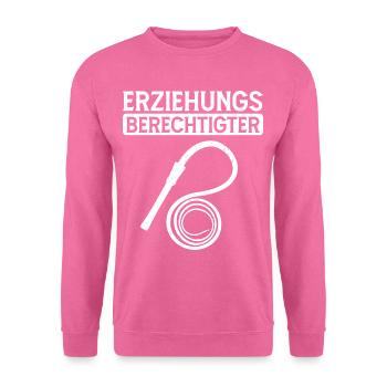 Erziehungsberechtigter BDSM Knebel Peitsche - Unisex Pullover - Pink - Vorne
