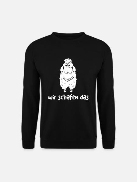 Wir schafen das Merkel Schaf Bundeskanzler Raute - Unisex Pullover - Schwarz