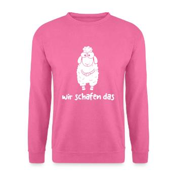 Wir schafen das Merkel Schaf Bundeskanzler Raute - Unisex Pullover - Pink - Vorne
