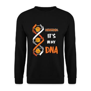 Basketball is a basketball player in my DNA - Unisex Sweatshirt - black - Front - Alina (178cm) & Michal (187cm)
