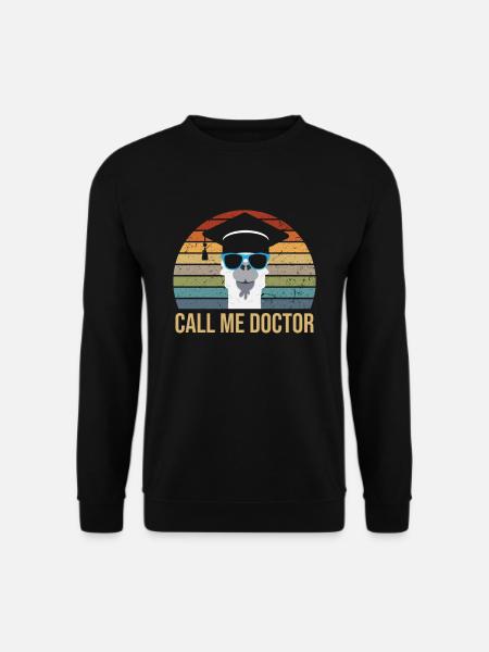 Call Me Doctor Llama - Unisex Pullover - Schwarz