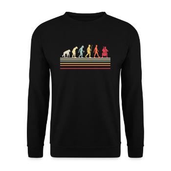 Rétro Evolution violoncelle musicien musique violoncelle - Sweat-shirt Unisexe - noir - Devant - Alina (178cm) & Michal (187cm)