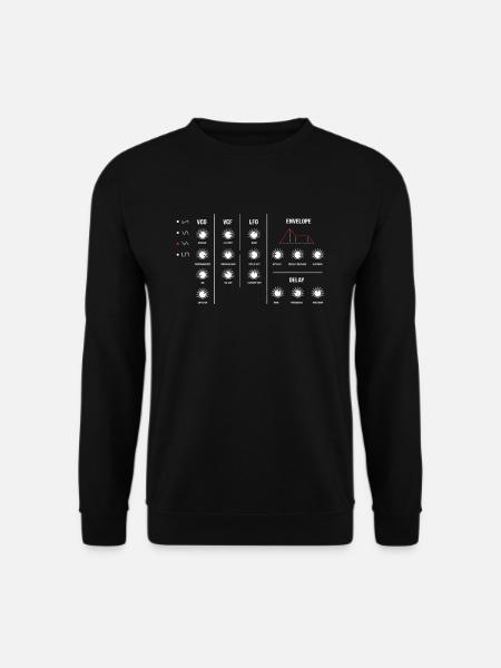 Synthétiseur rétro Analogique Synth Boutons DJ Studio - Sweat-shirt Unisexe - noir