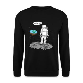 Terre plate Astronaute Well That Sucks - Sweat-shirt Unisexe - noir - Devant - Alina (178cm) & Michal (187cm)