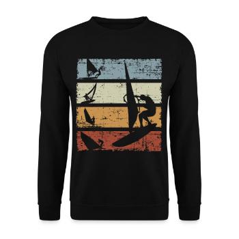 Vintage Windsurfing - Sweat-shirt Unisexe - noir - Devant - Alina (178cm) & Michal (187cm)