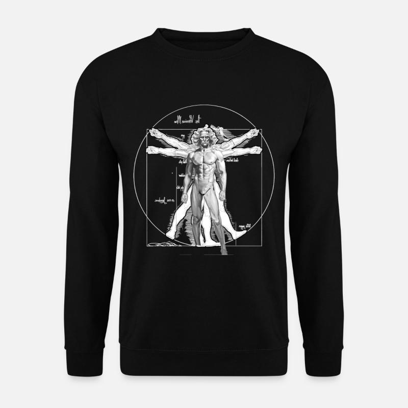 Vitruvian Tired Man Leonardo Da Vinci Vitruvian - Sweat-shirt Unisexe - noir