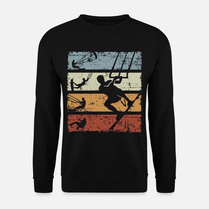 Vintage Kiteboarding - Unisex Pullover - Schwarz