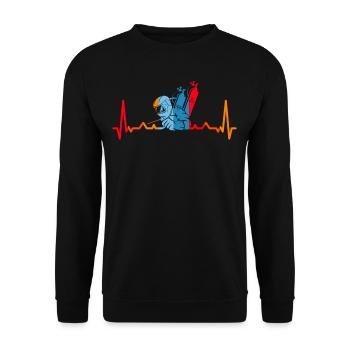 ECG Soudage forgeron coeur soudeur - Sweat-shirt Unisexe - noir - Devant - Alina (178cm) & Michal (187cm)