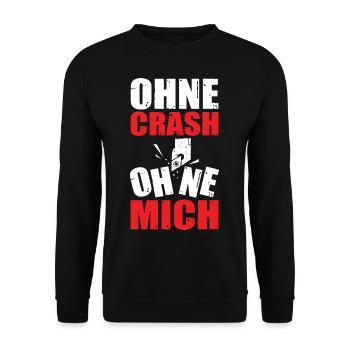 Ohne Crash Ohne Mich Zerspanung Zerspaner Fräser - Unisex Pullover - Schwarz - Vorne - Alina (178cm) & Michal (187cm)
