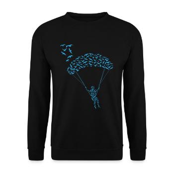 Paraglider Flock Bird Paraglider - Unisex Sweatshirt - black - Front - Alina (178cm) & Michal (187cm)