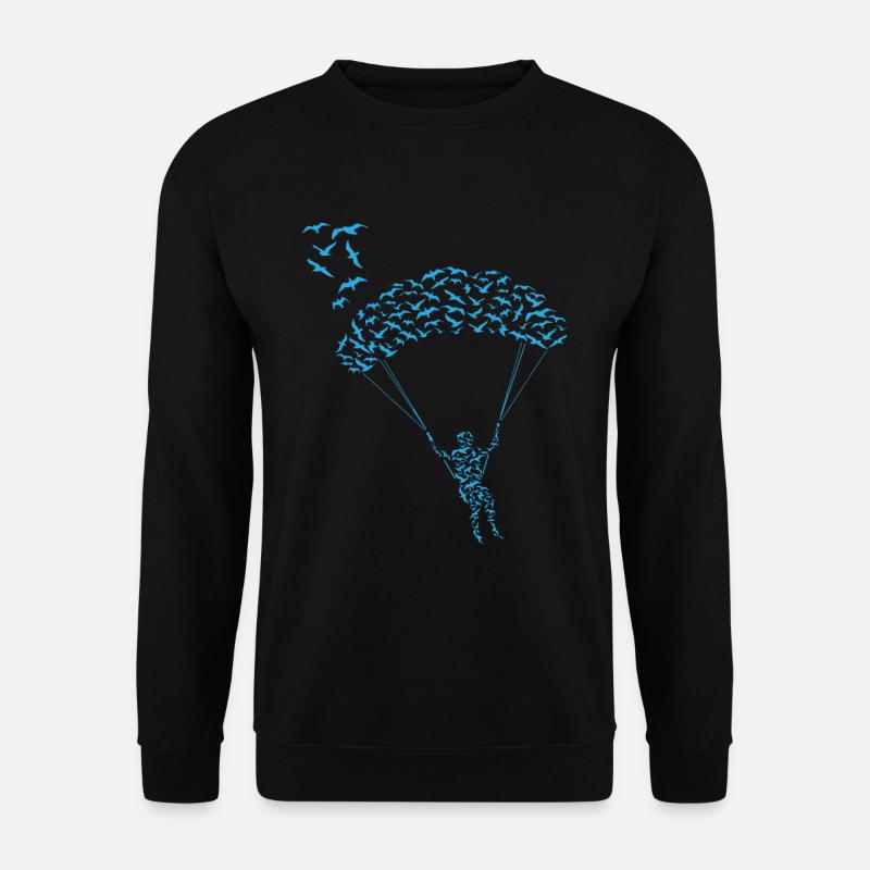 Gleitschirmflieger Schwarm Vogel Paragleiter - Unisex Pullover - Schwarz