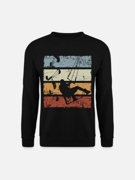 Vintage Kitesurfing - Unisex Pullover - Schwarz