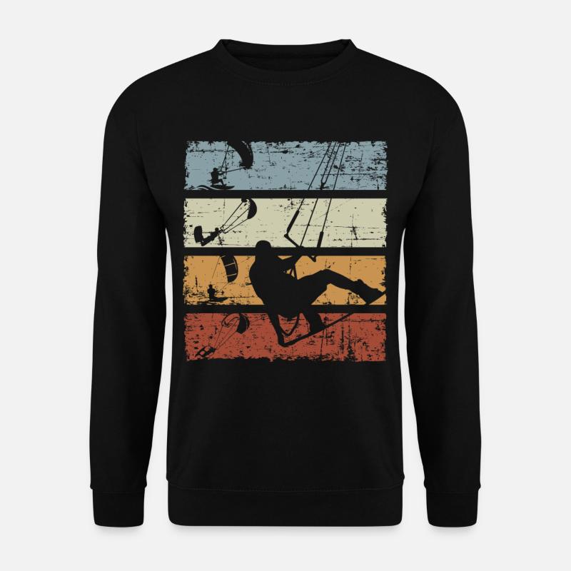 Vintage Kitesurfing - Unisex Pullover - Schwarz