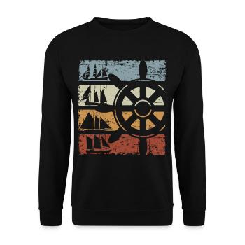 Retro Sailor Vintage - Unisex Sweatshirt - black - Front - Alina (178cm) & Michal (187cm)