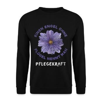 Altenpfleger Altenpfelegerin Pflegekraft - Unisex Pullover - Schwarz - Vorne - Alina (178cm) & Michal (187cm)