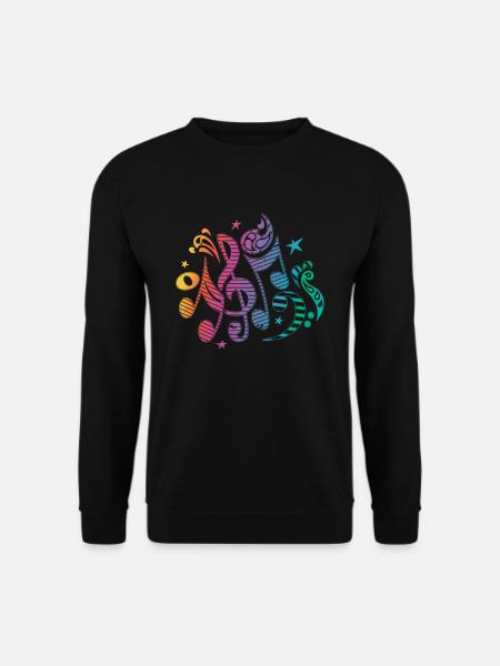 Musical Instrument Notes Musical Notes Music - Unisex Sweatshirt - black