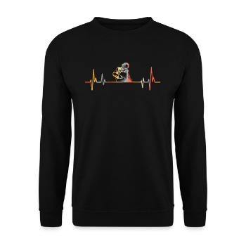 Coeur Soudeur Métallurgiste Soudage Vintage - Sweat-shirt Unisexe - noir - Devant - Alina (178cm) & Michal (187cm)