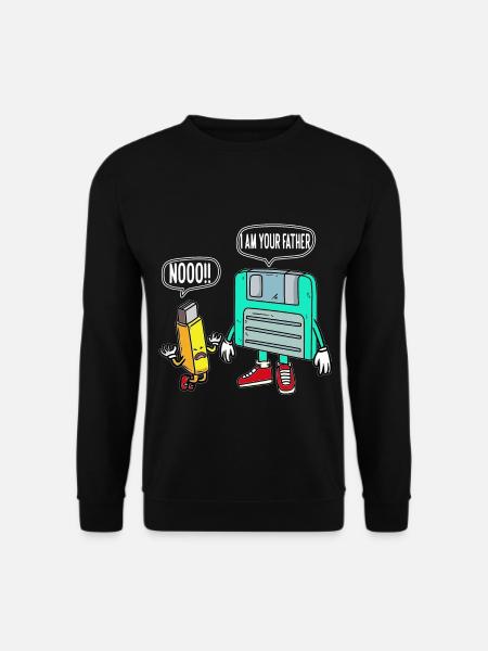 Retro It Nerd I am YOur Father Shirt Speicher - Unisex Pullover - Schwarz