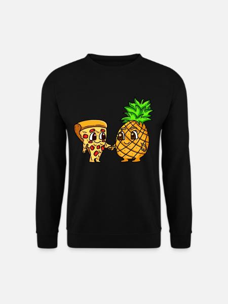 Pizza ANanas Hawaii dear friends - Unisex Sweatshirt - black