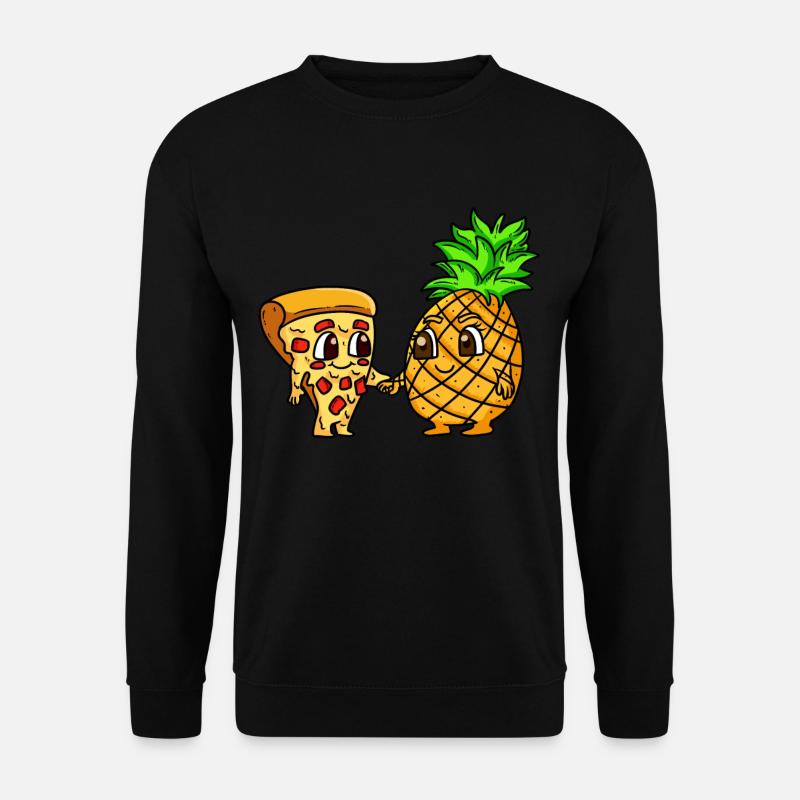Pizza ANanas Hawaii dear friends - Unisex Sweatshirt - black