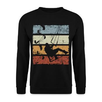 Vintage Kitesurfer - Sweat-shirt Unisexe - noir - Devant - Alina (178cm) & Michal (187cm)
