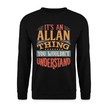 C’est une chose Allan que vous ne comprendriez pas - - Sweat-shirt Unisexe - noir - Devant - Alina (178cm) & Michal (187cm)
