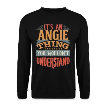 C’est une chose angie que vous ne comprendriez pas - - Sweat-shirt Unisexe - noir - Devant - Alina (178cm) & Michal (187cm)