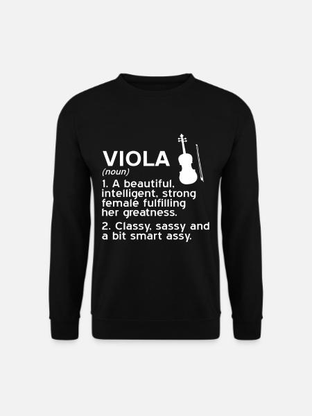 Bratsche – Viola Definition - Unisex Pullover - Schwarz