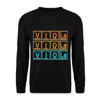 Viola - periodic table - Unisex Sweatshirt - black - Front - Alina (178cm) & Michal (187cm)
