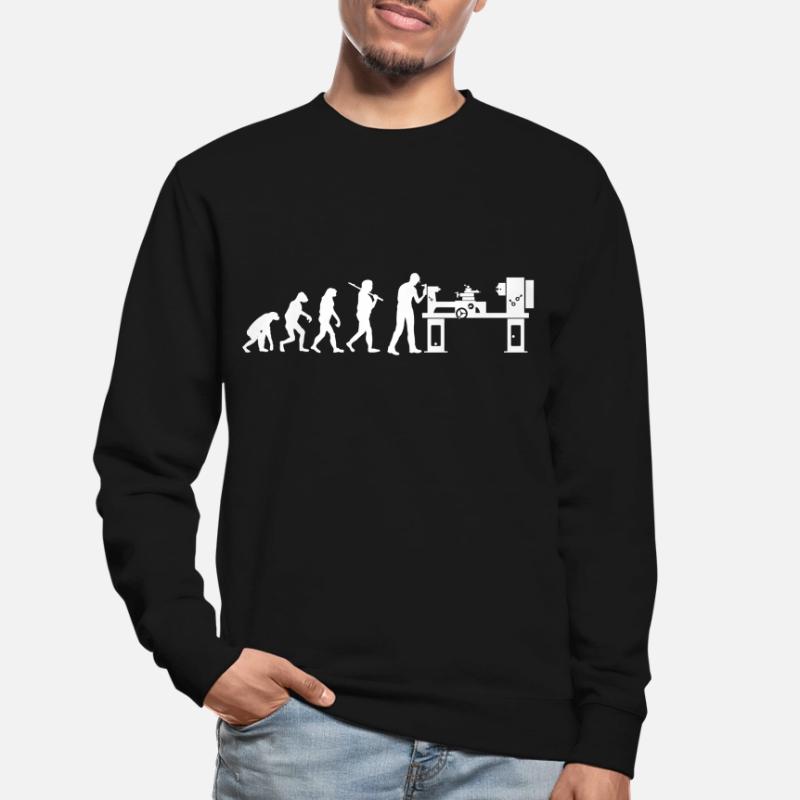 Evolution Cutting Machine Operator CNC Lathe Unisex Sweatshirt