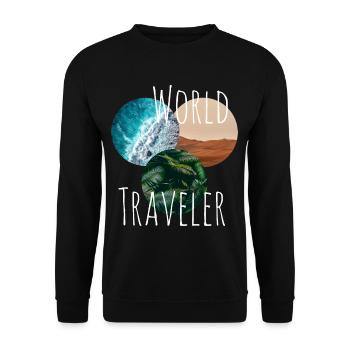 Tour du monde - Sweat-shirt Unisexe - noir - Devant - Alina (178cm) & Michal (187cm)