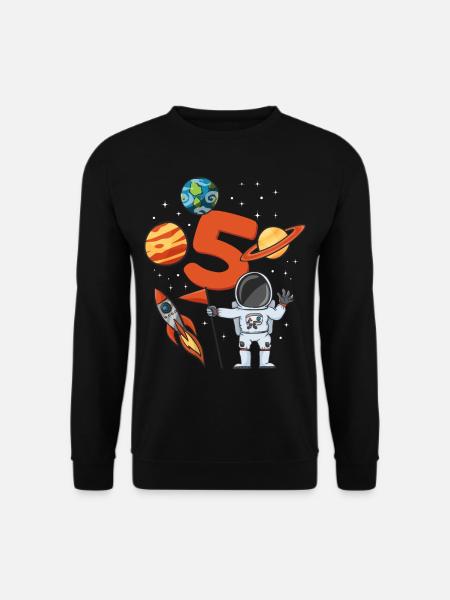 Astronaut Geburtstag 5 Jahre - Unisex Pullover - Schwarz