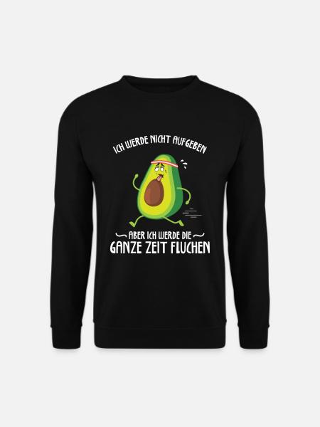 Ich Werde Nicht Aufgeben Läufer Avocado Joggen - Unisex Pullover - Schwarz