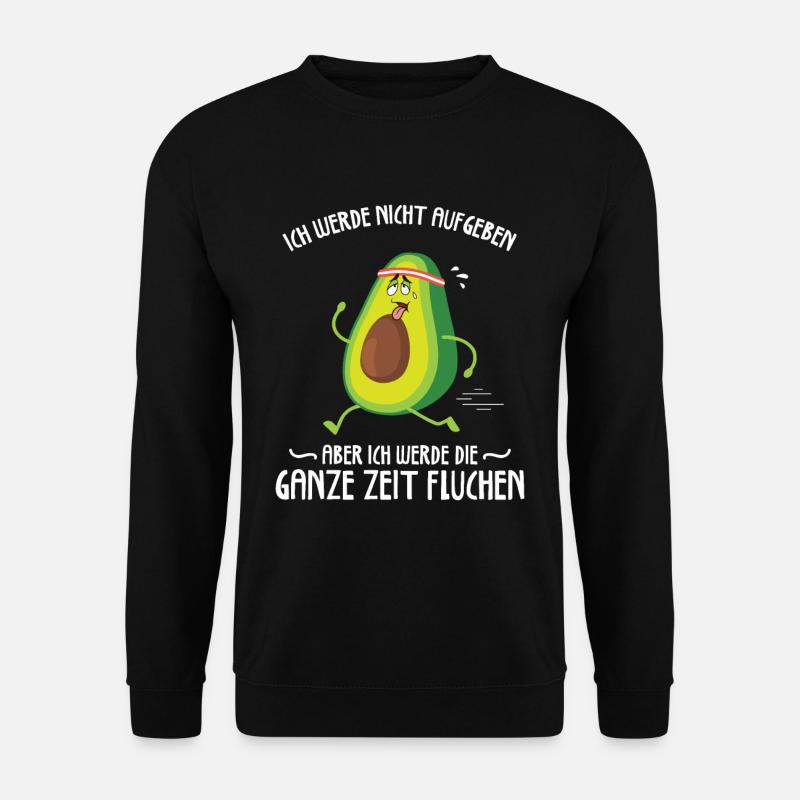 Ich Werde Nicht Aufgeben Läufer Avocado Joggen - Unisex Pullover - Schwarz