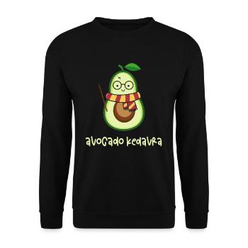 Avocado Kedavra Sunglasses Wizard Vegan Magician - Unisex Pullover - Schwarz - Vorne - Alina (178cm) & Michal (187cm)