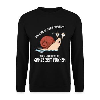 Ich Werde Nicht Aufgeben Läufer Schnecke Laufen - Unisex Pullover - Schwarz - Vorne - Alina (178cm) & Michal (187cm)