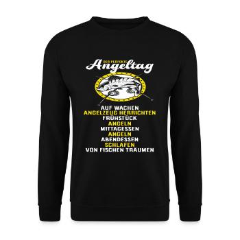 Angeler - Unisex Pullover - Schwarz - Vorne - Alina (178cm) & Michal (187cm)